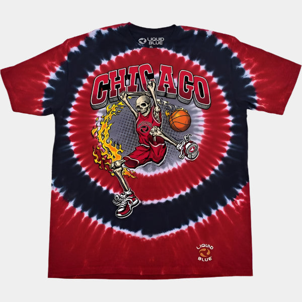 Chicago Slam Dunk T-Shirt Multi Tie Dye-Black Sheep Skate Shop