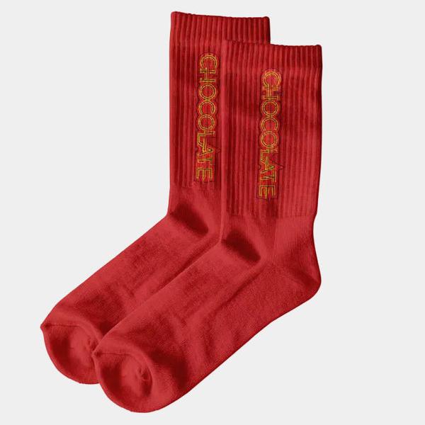 Chocolate Skateboards Parliamnet Crew Socks Red-Black Sheep Skate Shop