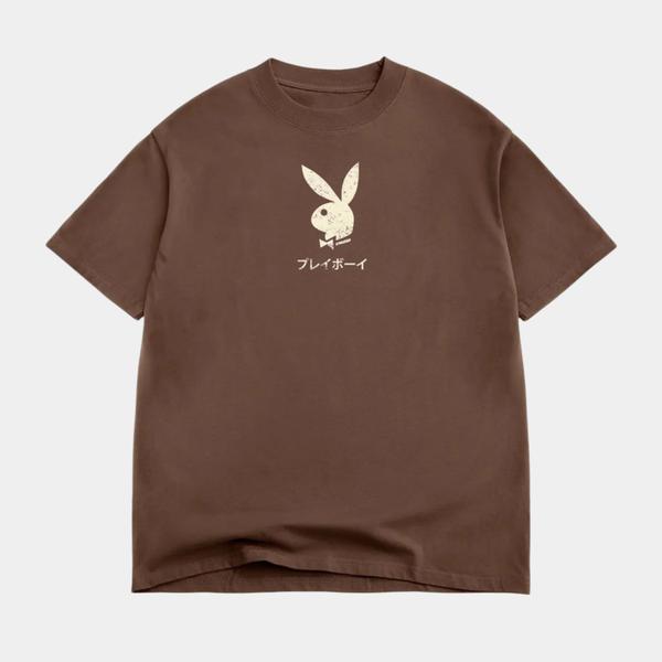 Color Bars x Playboy Ace Of Spades Distressed T-Shirt Chocolate-Black Sheep Skate Shop