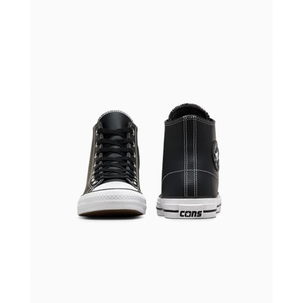 Converse CTAS Pro Hi Leather Black - White - Black-Black Sheep Skate Shop