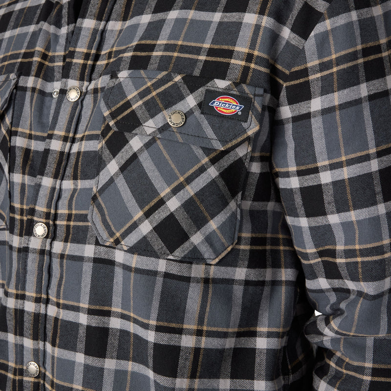 Dickies Sherpa Lined Flannel Shirt Jacket Ultimate Gray