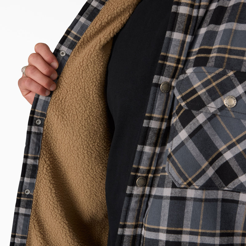 Dickies Sherpa Lined Flannel Shirt Jacket Ultimate Gray