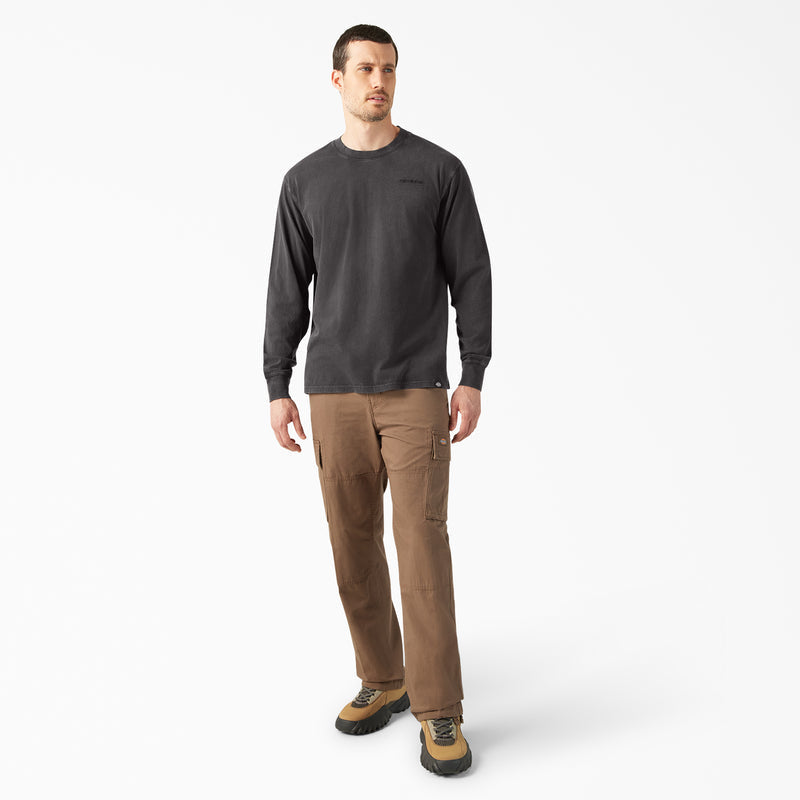 Dickies Plentywood Long Sleeve T-Shirt Acid Wash Black