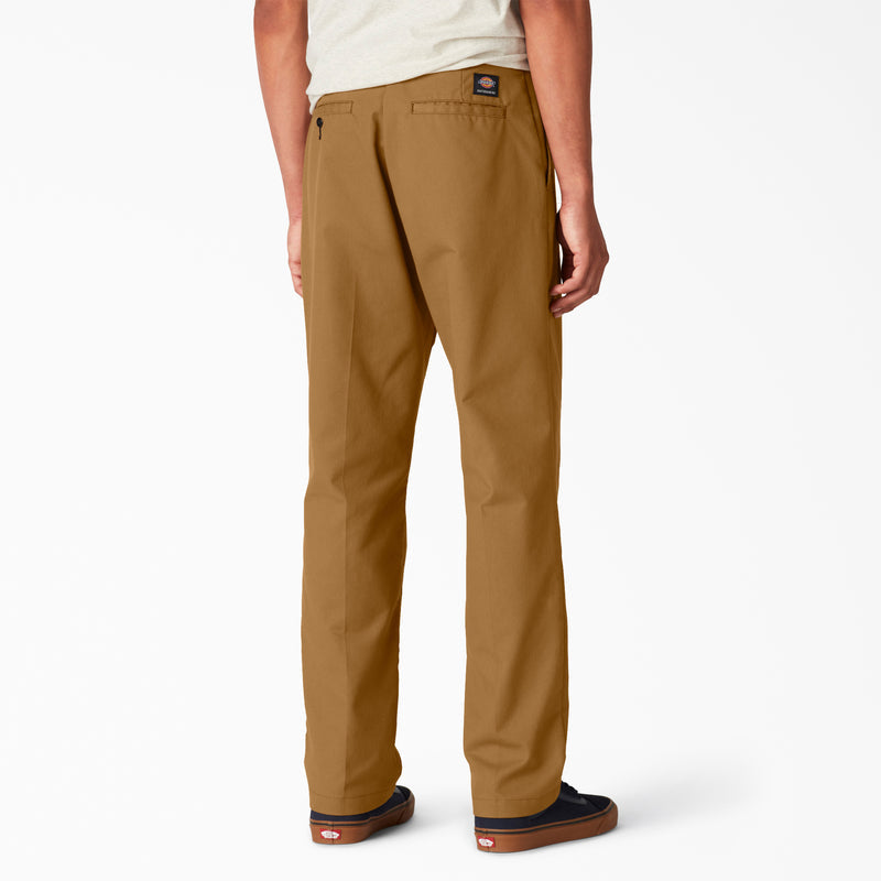 Dickies Skateboarding Pants Flex Slim Fit Straight Leg Brown Duck