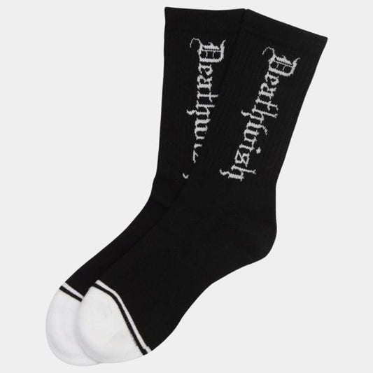 Deathwish Skateboards Sock of Death Crew Socks Black-Black Sheep Skate Shop
