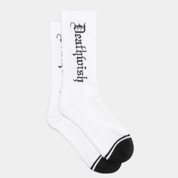 Deathwish Skateboards Sock of Death Crew Socks White-Black Sheep Skate Shop