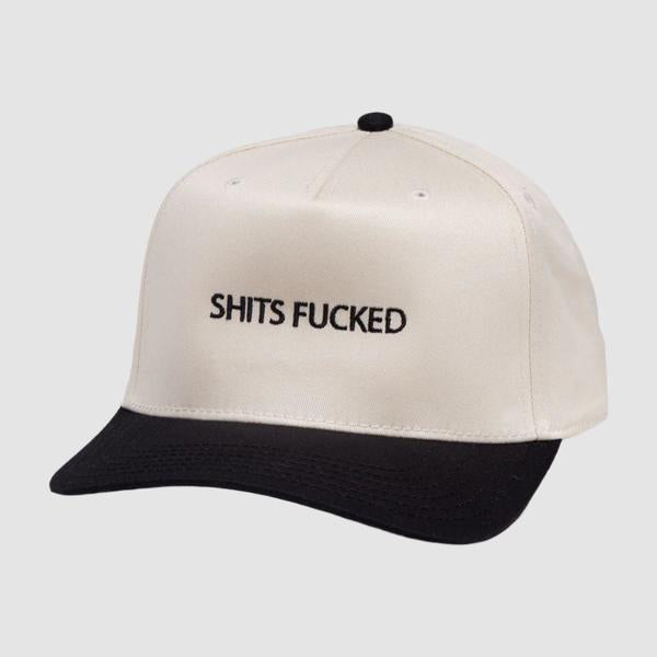 Designer Trash Shits 2 Tone Snapback Hat Tan - Black-Black Sheep Skate Shop