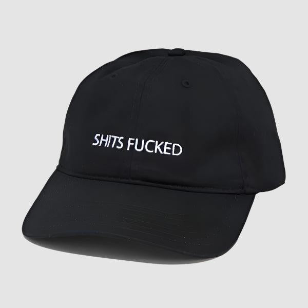 Designer Trash Shits Fucked Strapback Hat Black-Black Sheep Skate Shop
