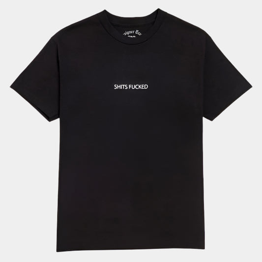 Designer Trash Shits Fucked T-Shirt Black-Black Sheep Skate Shop