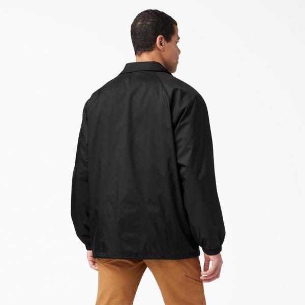 Dickies Classic Snap Front Coach's Jacket Black-Black Sheep Skate Shop
