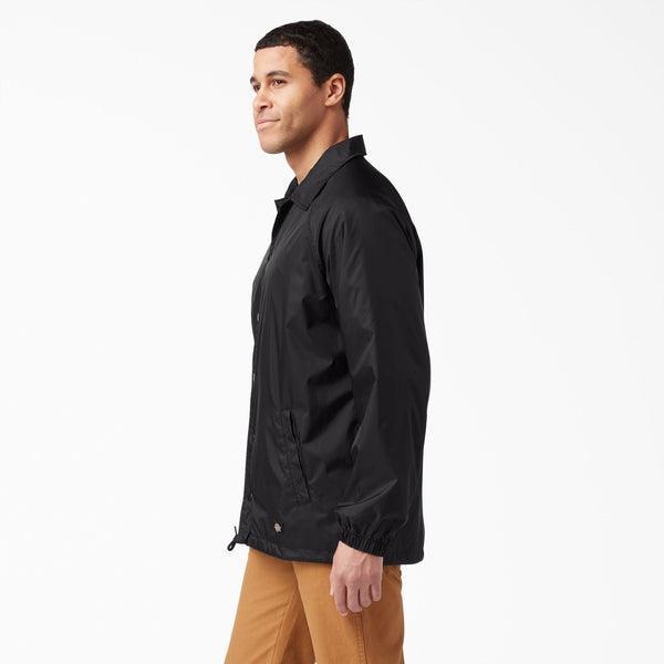 Dickies Classic Snap Front Coach's Jacket Black-Black Sheep Skate Shop
