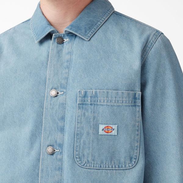 Dickies Denim Chore Coat Light Denim-Black Sheep Skate Shop