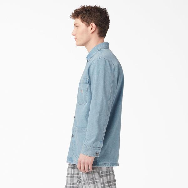 Dickies Denim Chore Coat Light Denim-Black Sheep Skate Shop