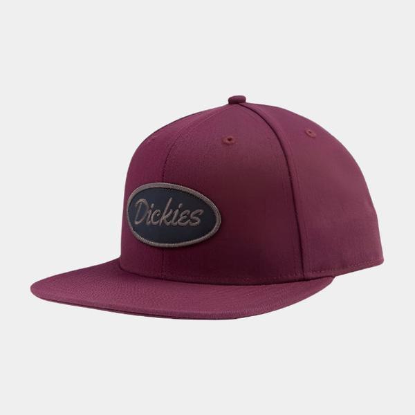 Dickies Flat Bill Oval Snapback Hat Maroon-Black Sheep Skate Shop