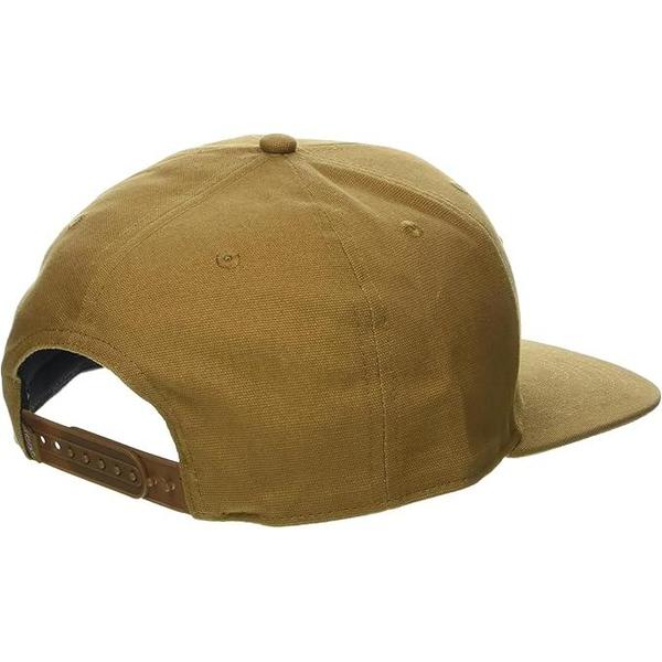 Dickies Flat Bill Patch Logo Snapback Hat Brown Duck-Black Sheep Skate Shop