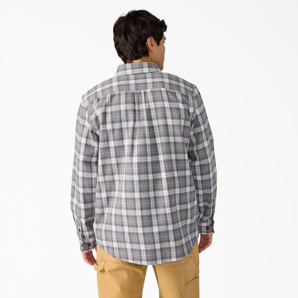 Dickies Long Sleeve Flannel Work Shirt December Sky-Black Sheep Skate Shop