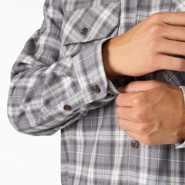Dickies Long Sleeve Flannel Work Shirt December Sky-Black Sheep Skate Shop