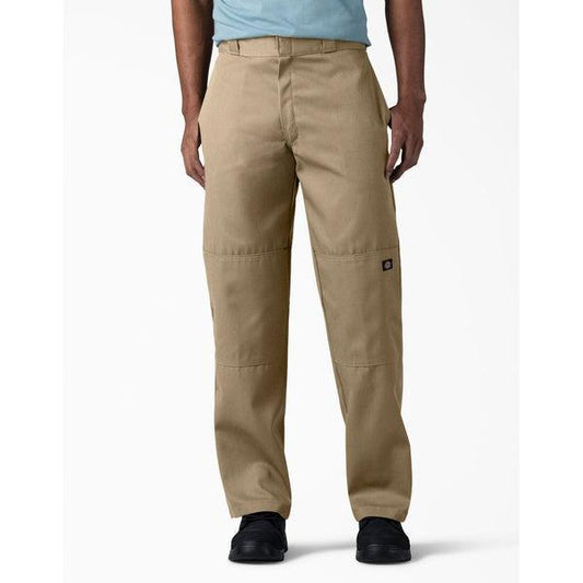 Dickies Loose Fit Double Knee Work Pant Khaki-Black Sheep Skate Shop