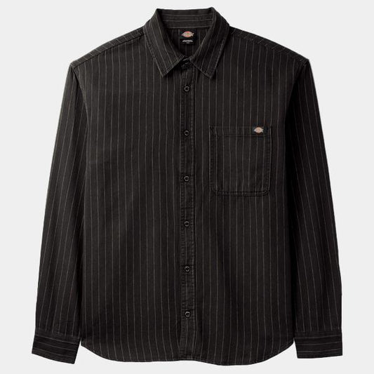 Dickies New Hickory Long Sleeve Shirt Black-Black Sheep Skate Shop