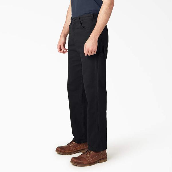 Dickies Relaxed Fit Heavyweight Duck Carpenter Pants Rinsed Black-Black Sheep Skate Shop
