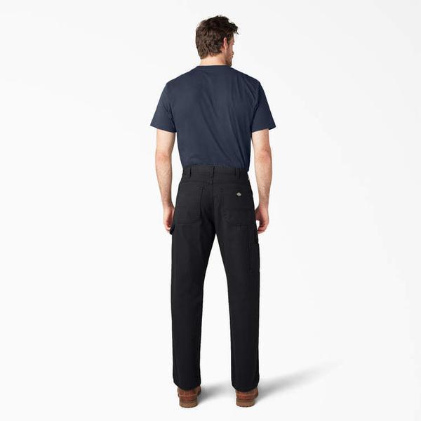 Dickies Relaxed Fit Heavyweight Duck Carpenter Pants Rinsed Black-Black Sheep Skate Shop