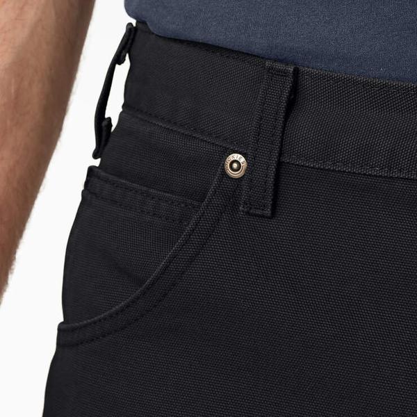 Dickies Relaxed Fit Heavyweight Duck Carpenter Pants Rinsed Black-Black Sheep Skate Shop