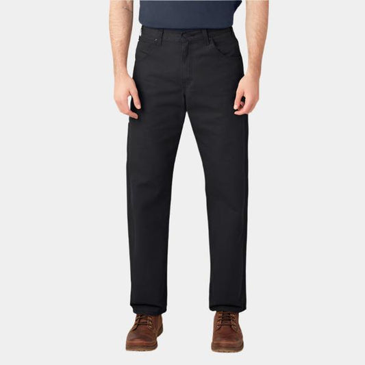 Dickies Relaxed Fit Heavyweight Duck Carpenter Pants Rinsed Black-Black Sheep Skate Shop