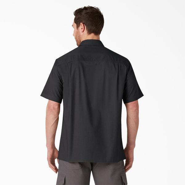 Dickies Ripstop Short Sleeve Work Shirt Black-Black Sheep Skate Shop
