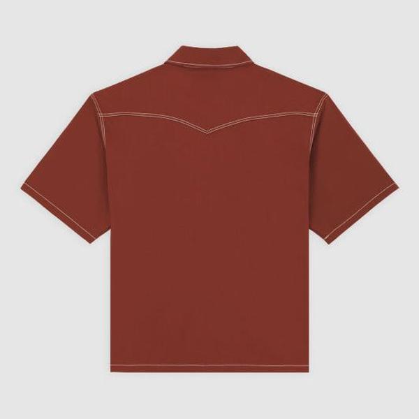 Dickies River Ranch Western Shirt Cappuccino-Black Sheep Skate Shop