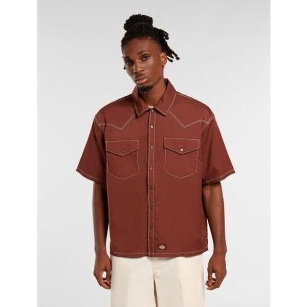 Dickies River Ranch Western Shirt Cappuccino-Black Sheep Skate Shop