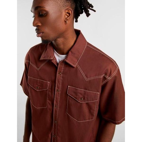 Dickies River Ranch Western Shirt Cappuccino-Black Sheep Skate Shop