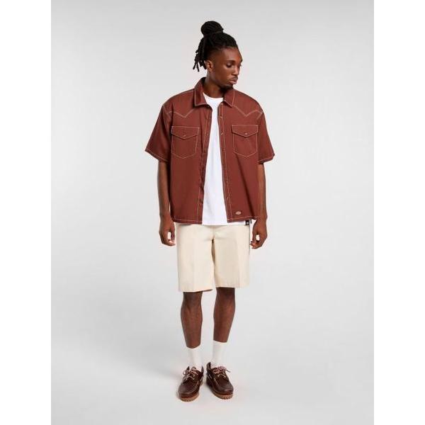 Dickies River Ranch Western Shirt Cappuccino-Black Sheep Skate Shop