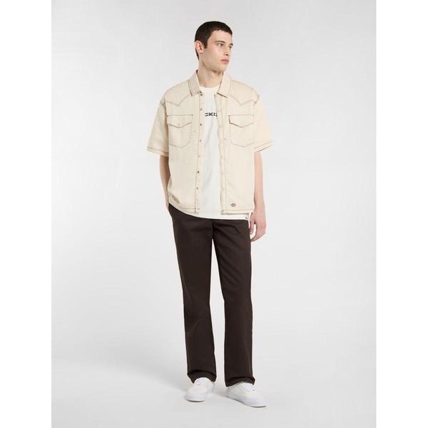 Dickies River Ranch Western Shirt Whitecap Grey-Black Sheep Skate Shop