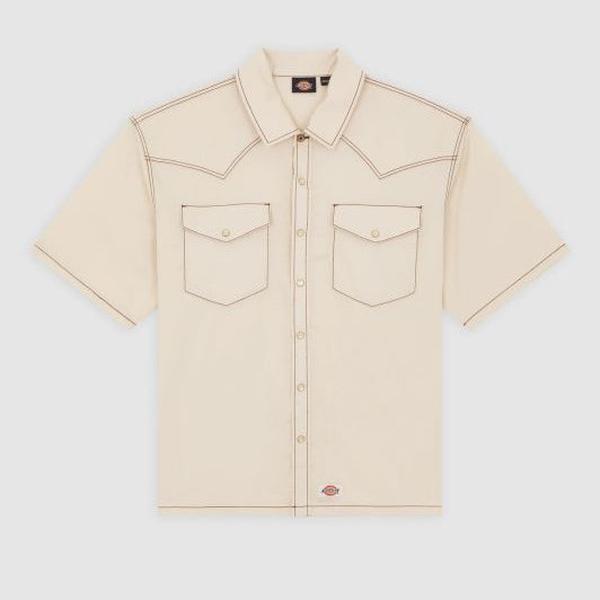 Dickies River Ranch Western Shirt Whitecap Grey-Black Sheep Skate Shop