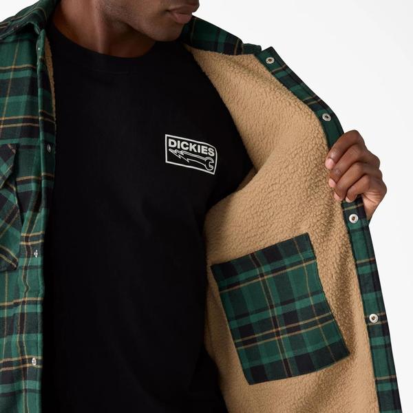 Dickies Sherpa Lined Flannel Shirt Jacket Cypress-Black Sheep Skate Shop