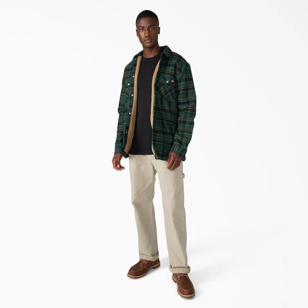 Dickies Sherpa Lined Flannel Shirt Jacket Cypress-Black Sheep Skate Shop