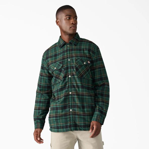 Dickies Sherpa Lined Flannel Shirt Jacket Cypress-Black Sheep Skate Shop