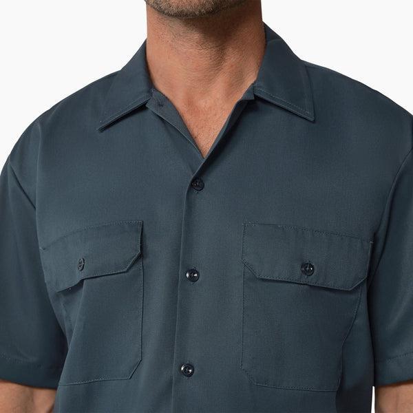 Dickies Short Sleeve Twill Work Shirt Air Force Blue-Black Sheep Skate Shop