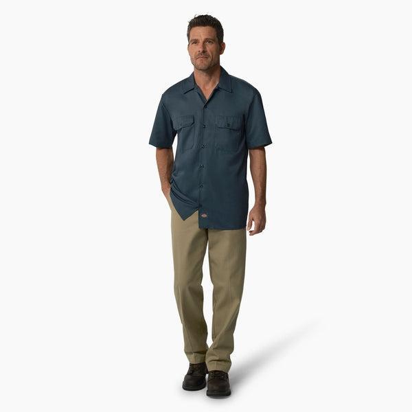 Dickies Short Sleeve Twill Work Shirt Air Force Blue-Black Sheep Skate Shop