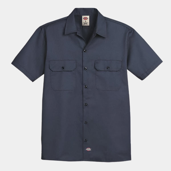 Dickies Short Sleeve Twill Work Shirt Dark Navy-Black Sheep Skate Shop