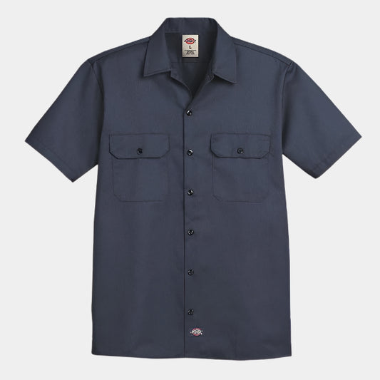 Dickies Short Sleeve Twill Work Shirt Dark Navy-Black Sheep Skate Shop