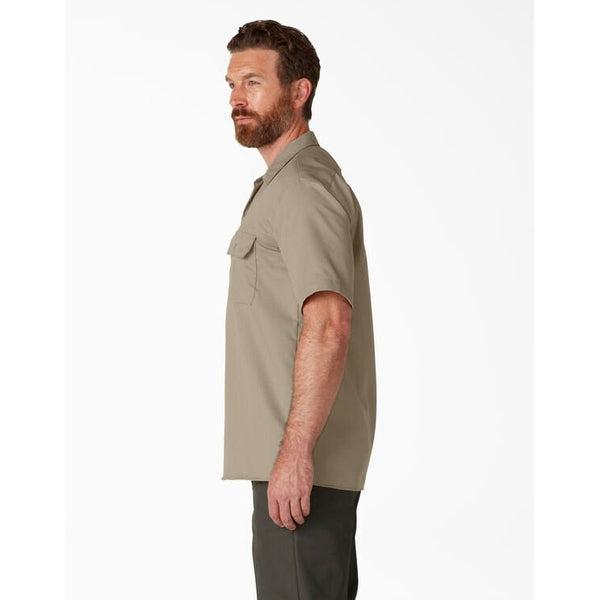 Dickies Short Sleeve Twill Work Shirt Desert Sand-Black Sheep Skate Shop