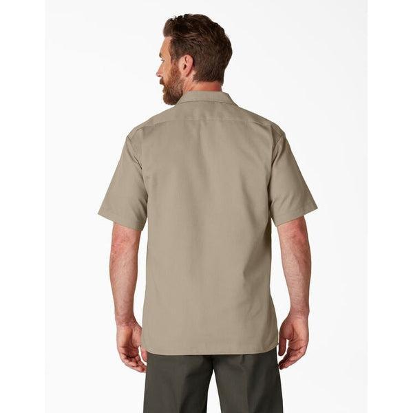 Dickies Short Sleeve Twill Work Shirt Desert Sand-Black Sheep Skate Shop