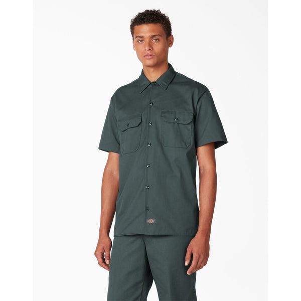 Dickies Short Sleeve Twill Work Shirt Hunter Green – Black Sheep