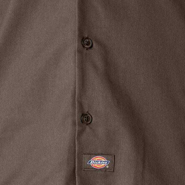 Dickies Short Sleeve Twill Work Shirt Mushroom-Black Sheep Skate Shop