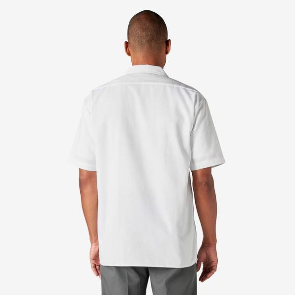 Dickies Short Sleeve Twill Work Shirt White-Black Sheep Skate Shop