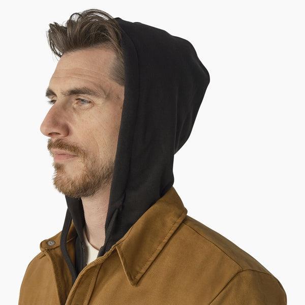 Dickies Skateboarding Canvas Shirt Jacket With Fleece Hood Brown Duck-Black Sheep Skate Shop
