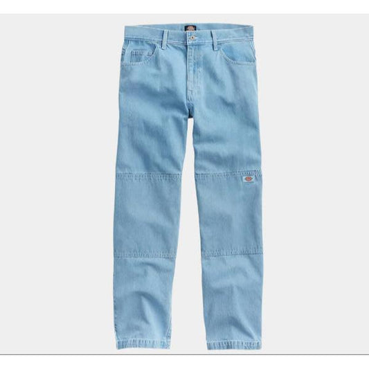 Dickies Skateboarding Double Knee Denim Pants Loose Fit Light Wash-Black Sheep Skate Shop
