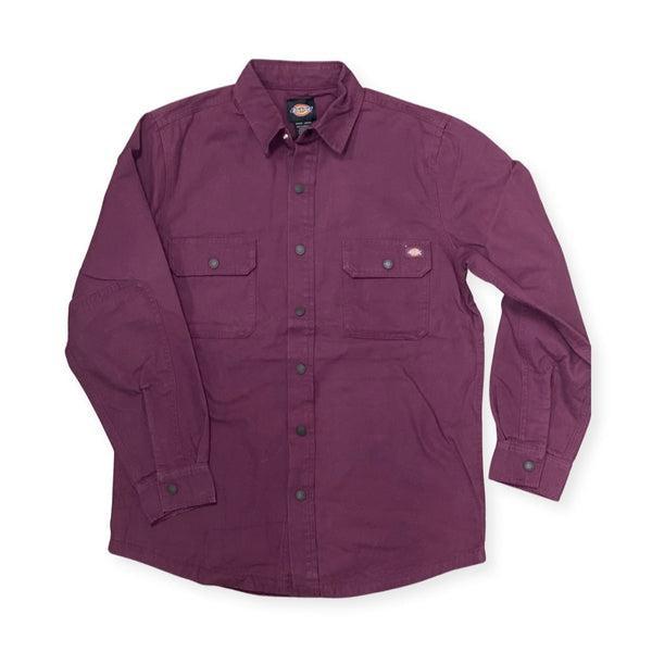 Dickies Skateboarding Flannel Lined Duck Work Shirt Grape Wine-Black Sheep Skate Shop