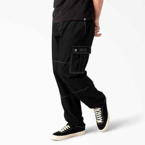 Dickies Skateboarding Loose Fit Cargo Pants Black - White Stitch-Black Sheep Skate Shop